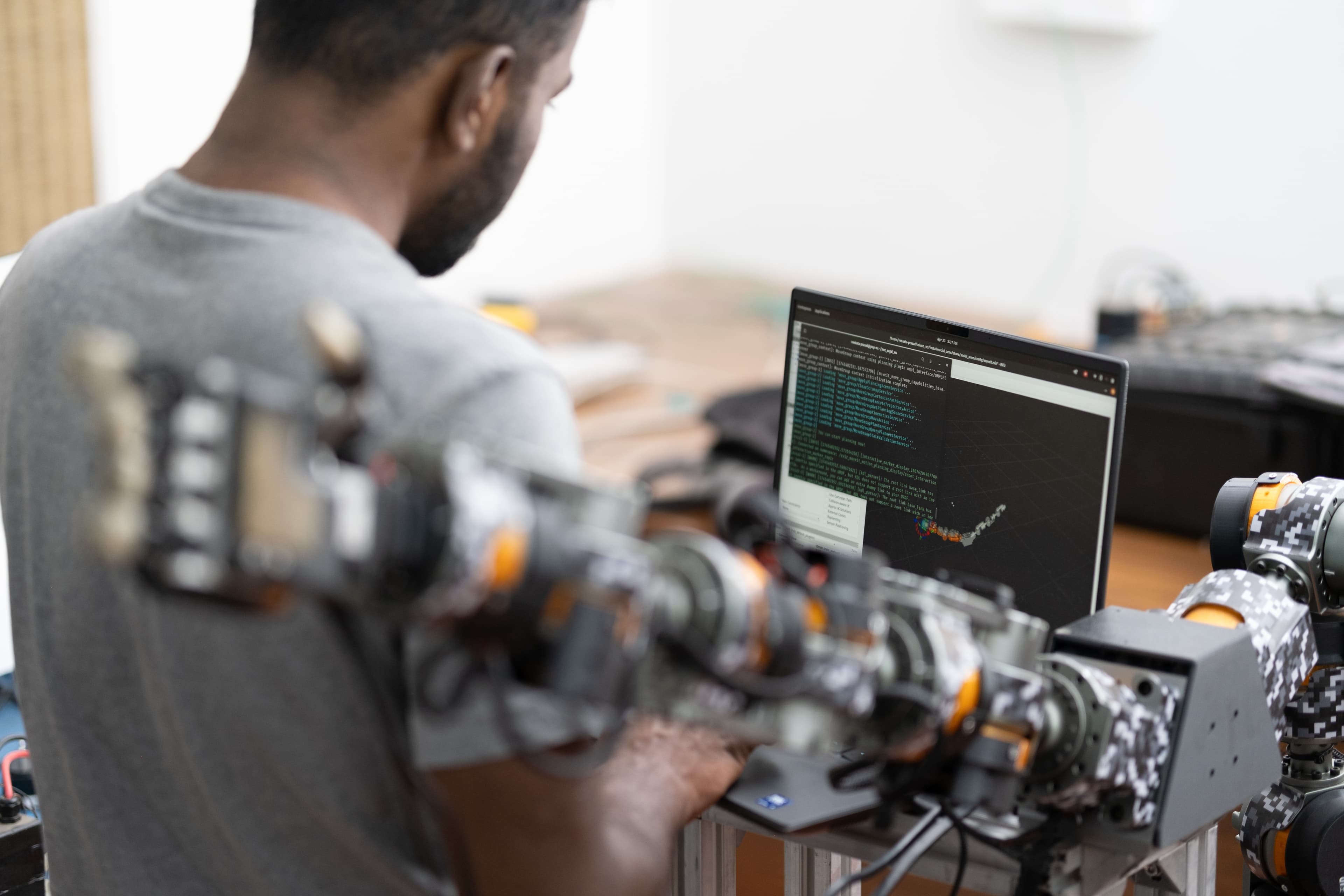 Robot arm with tele-operation control